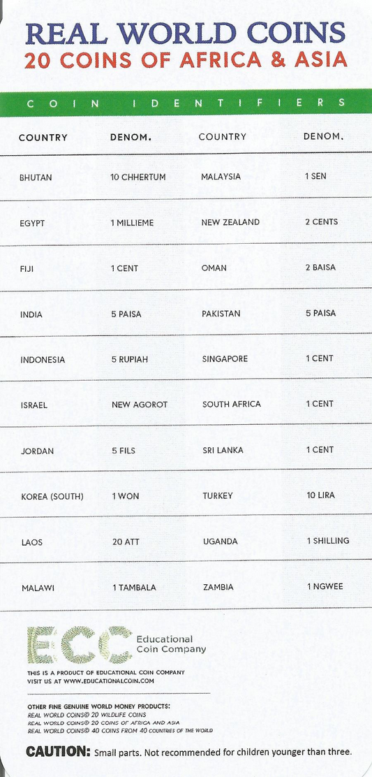 Real World Coins: Africa & Asia 20 Coins set