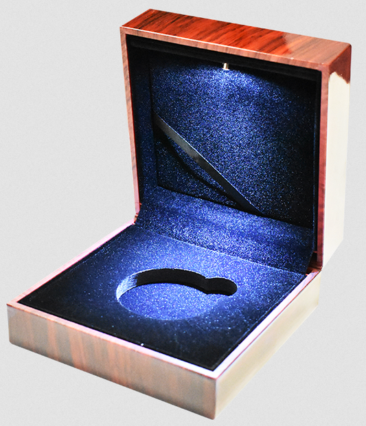 Lighted Capsule Box with Faux Wood Grain Finish