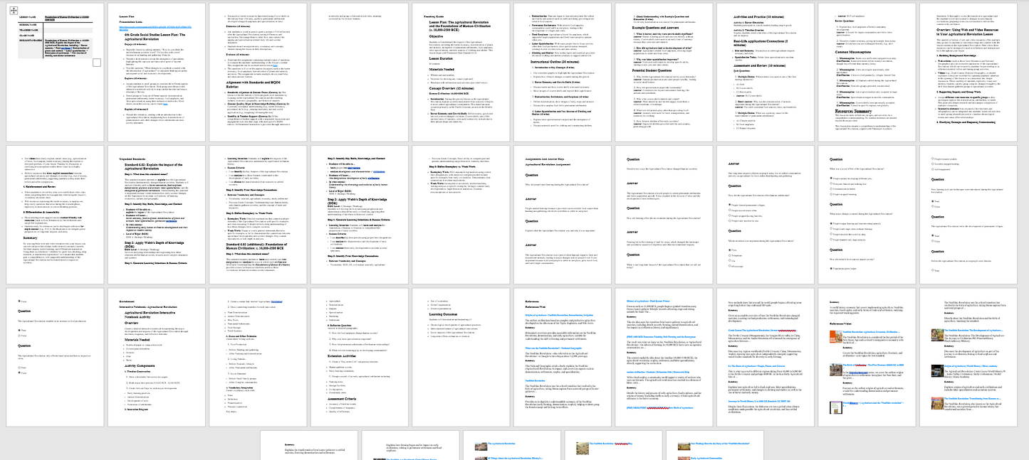Foundations of Human Civilization: c. 10,000-3055 BCE Handout and presentation