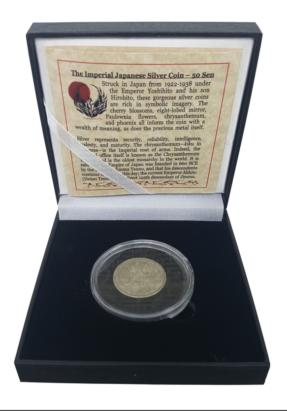 1922-1938 Imperial Japanese Silver Coin 50 Sen