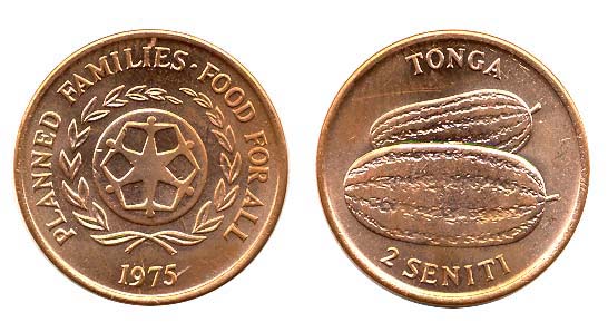 Two sides of Tonga Coin : Metal type Bronze